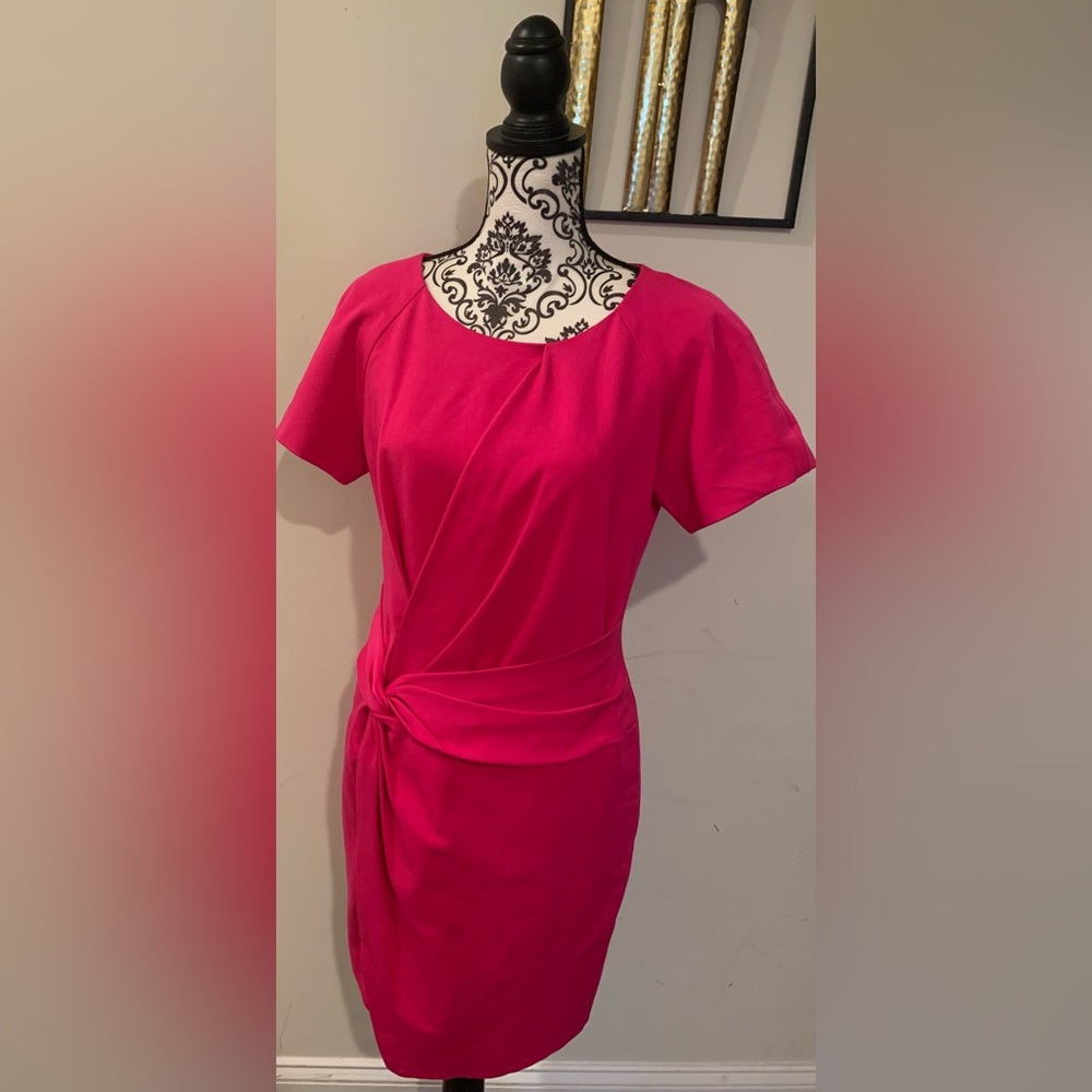 Trina Turk Fuchsia Faux Wrap Dress